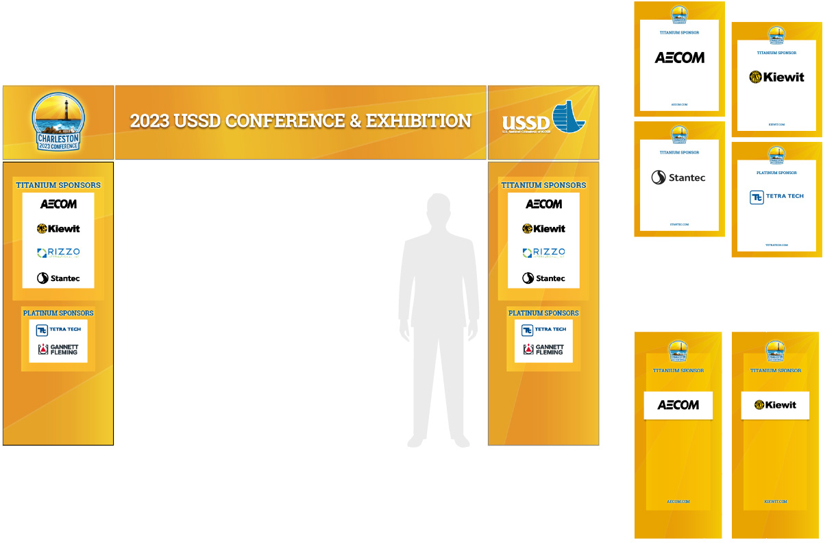 Conference gateway and sponsor signs